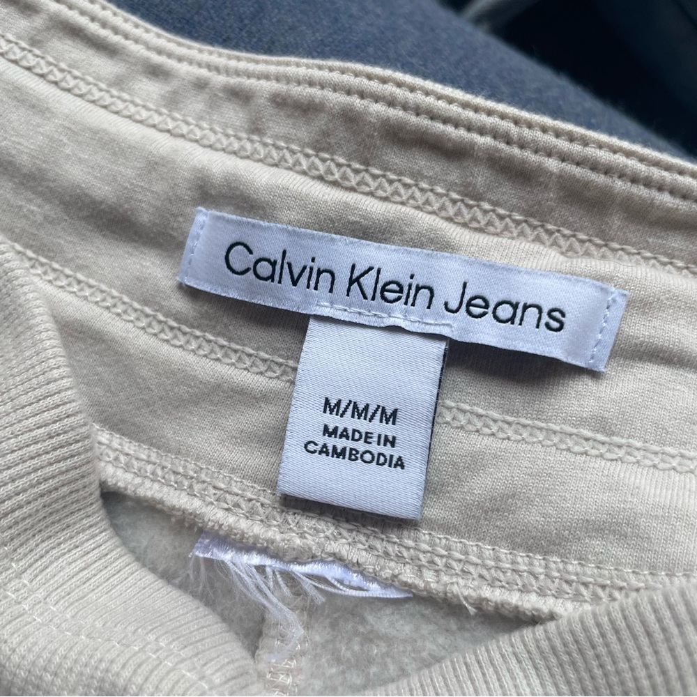 Calvin Klein Jeans beige tan sweatpants Medium - Picture 2 of 10